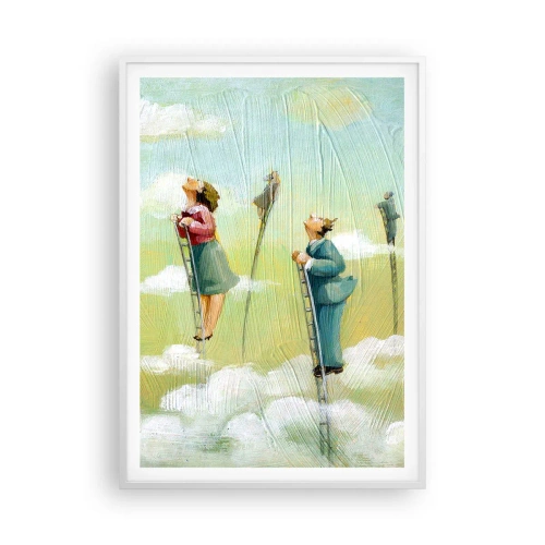 Poster in cornice bianca - Seguendo i propri sogni - 70x100 cm