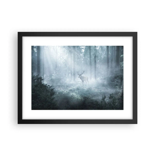 Poster in cornice nera - Passeggiata mattutina sulle sue terre - 40x30 cm