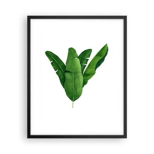 Poster in cornice nera - Simmetria verde - 40x50 cm