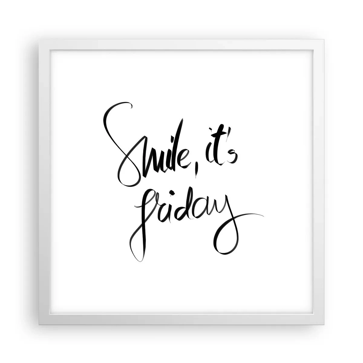 Poster in cornice bianca - Vera gioia - 40x40 cm