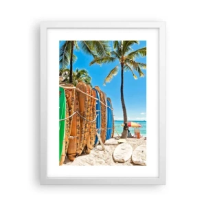 Poster in cornice bianca - Divertimento sotto il sole - 30x40 cm