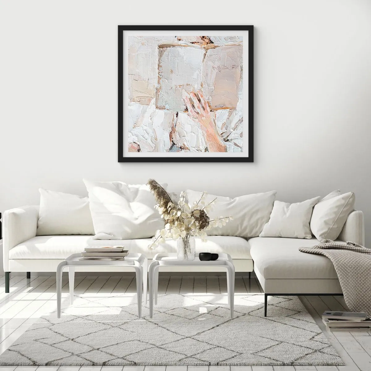 Poster in cornice nera - In un altro mondo - 50x50 cm