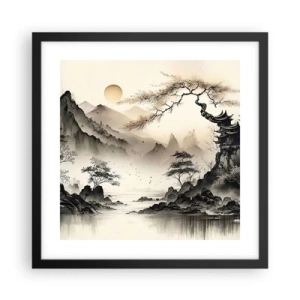 Poster in cornice nera - Il fascino irripetibile dell'oriente - 40x40 cm