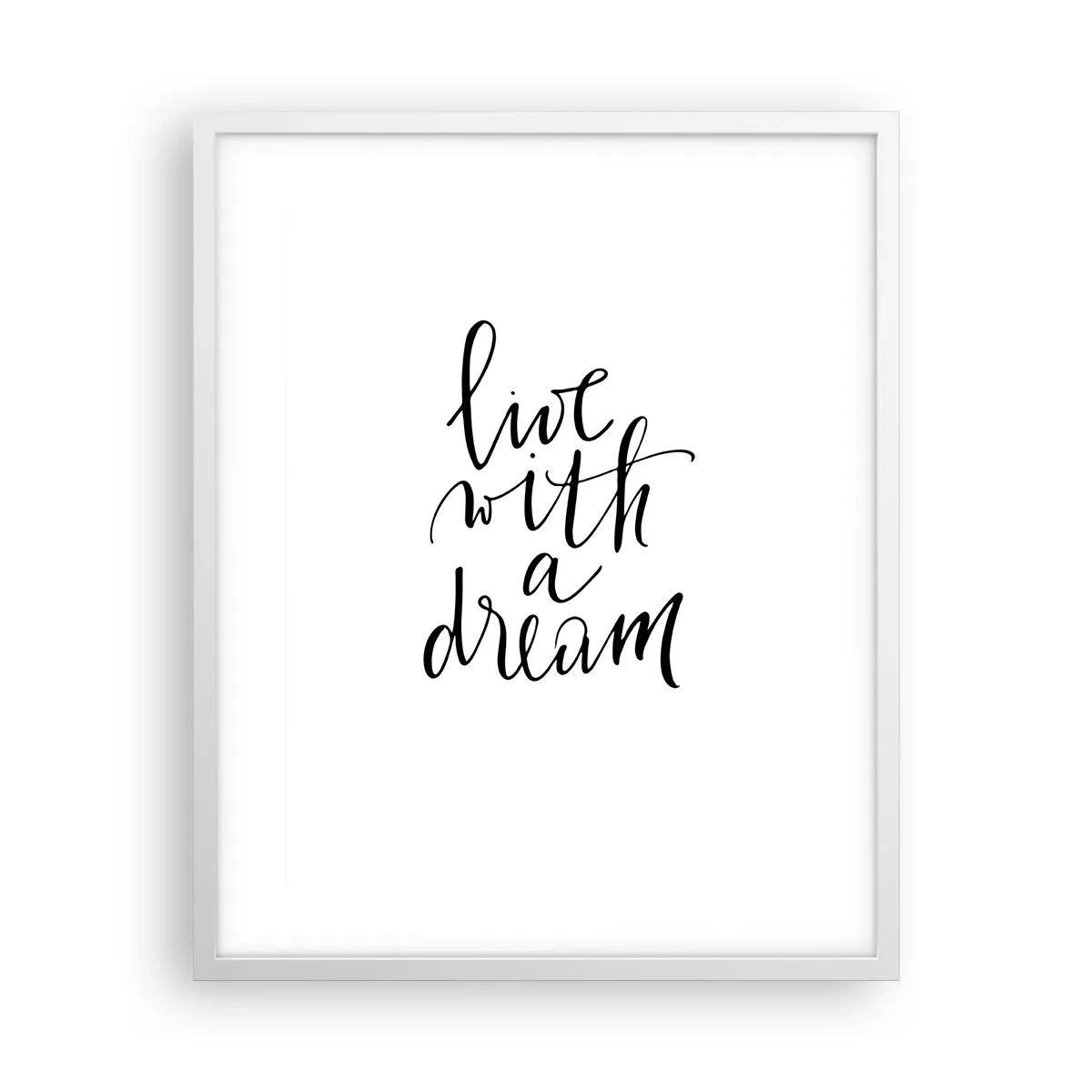 Poster in cornice bianca - Of course - 40x50 cm