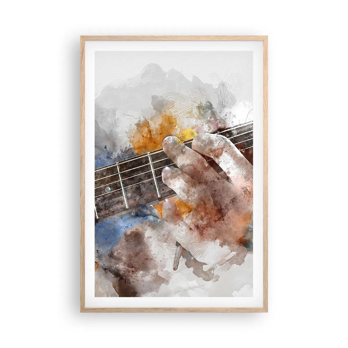 Poster in cornice rovere chiaro - Poesia tra le corde - 61x91 cm