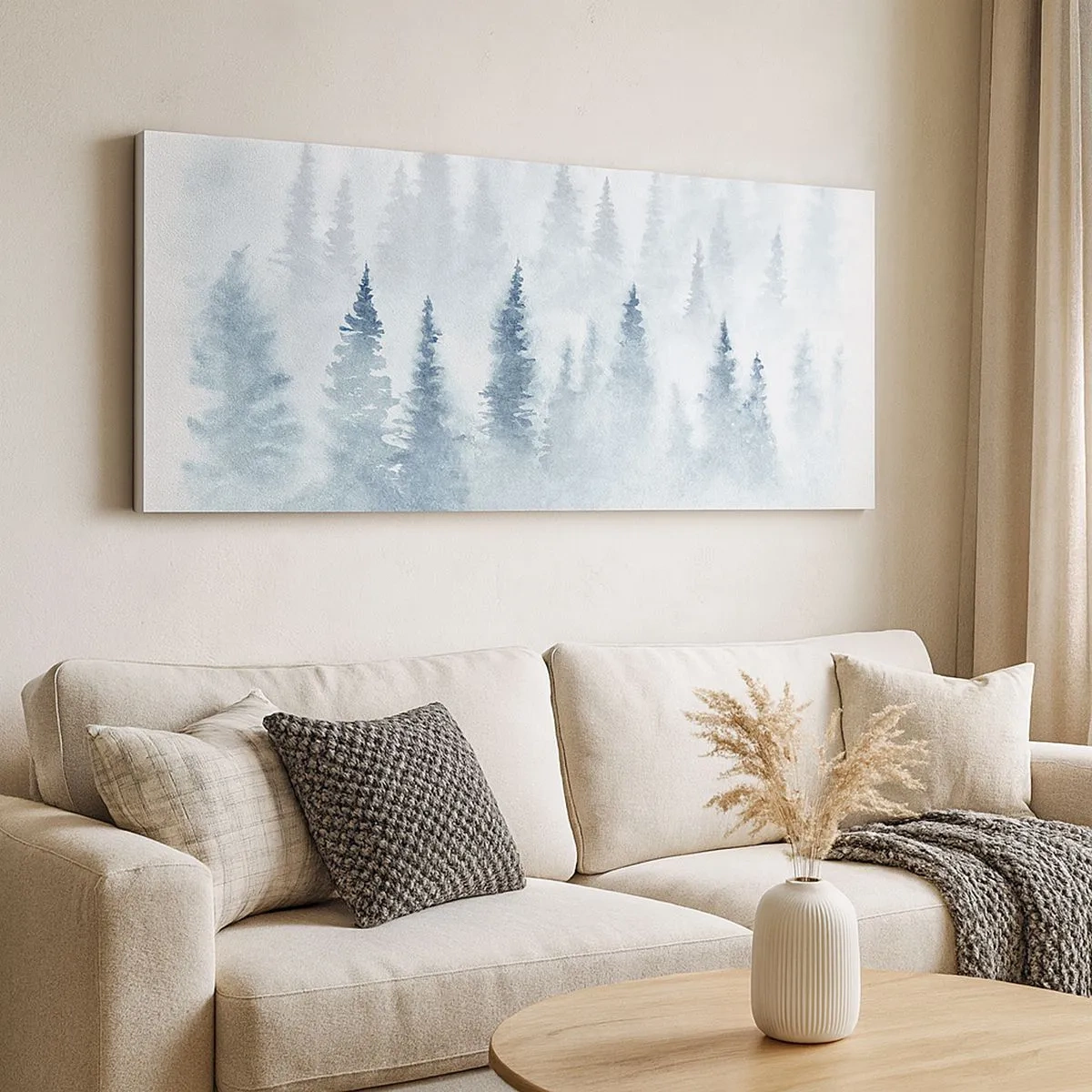 Quadro su tela - Stampe su Tela - Avvolti nella nebbia - 100x40 cm