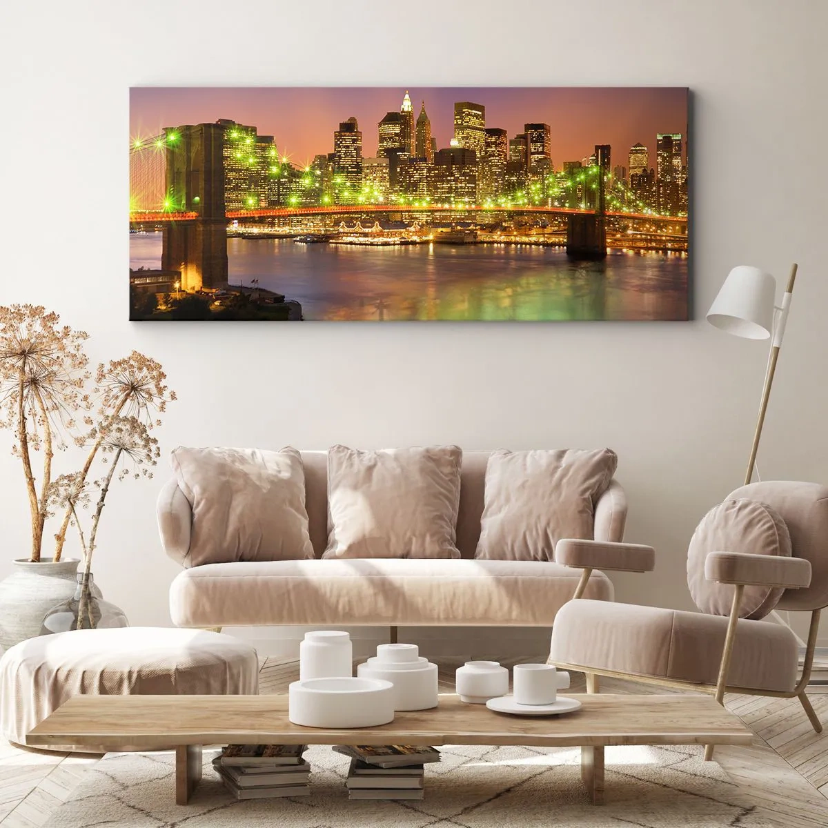Quadro su tela - Stampe su Tela - Qui la luce non si spegne mai - 90x30 cm