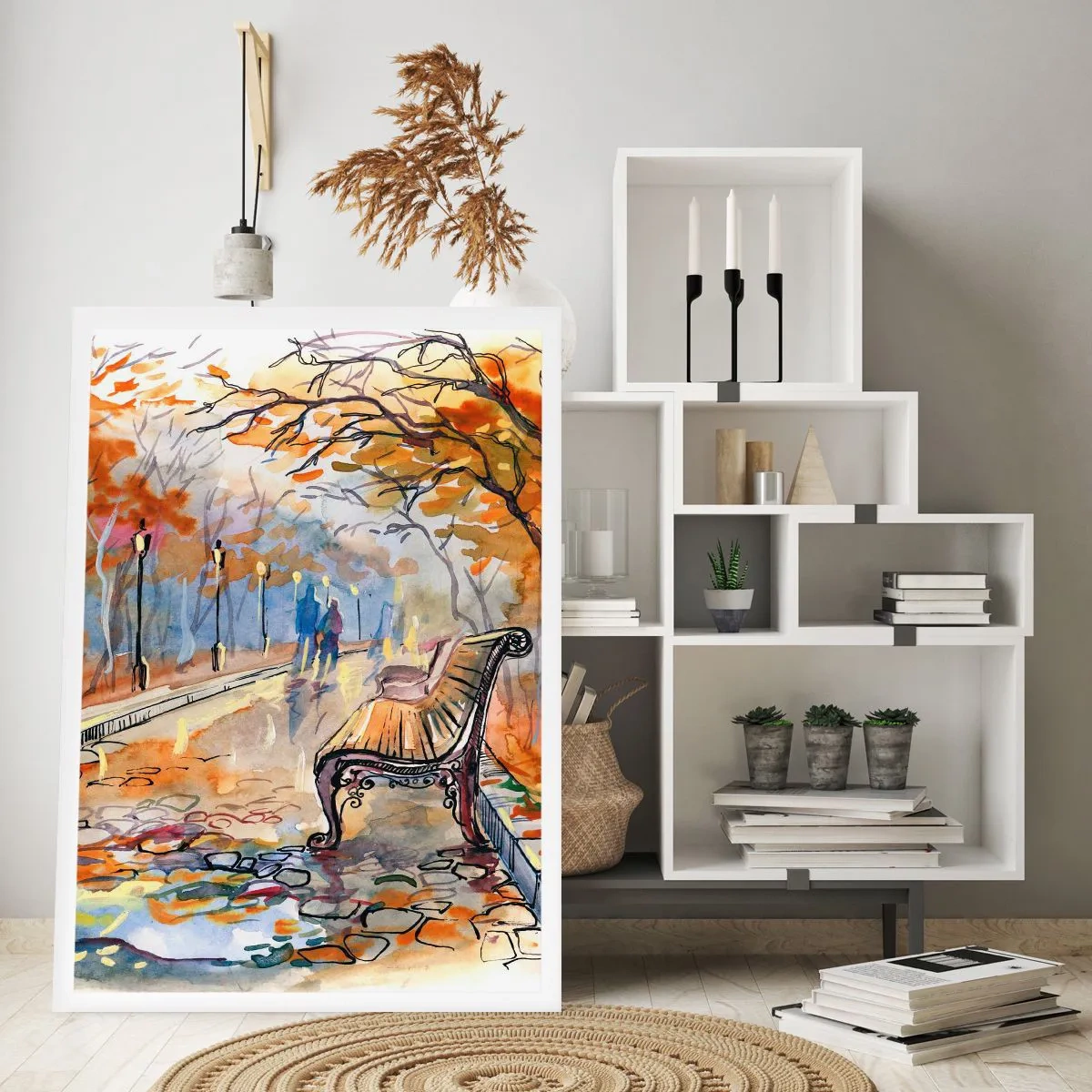 Poster - Passeggiando insieme l'autunno - 70x100 cm