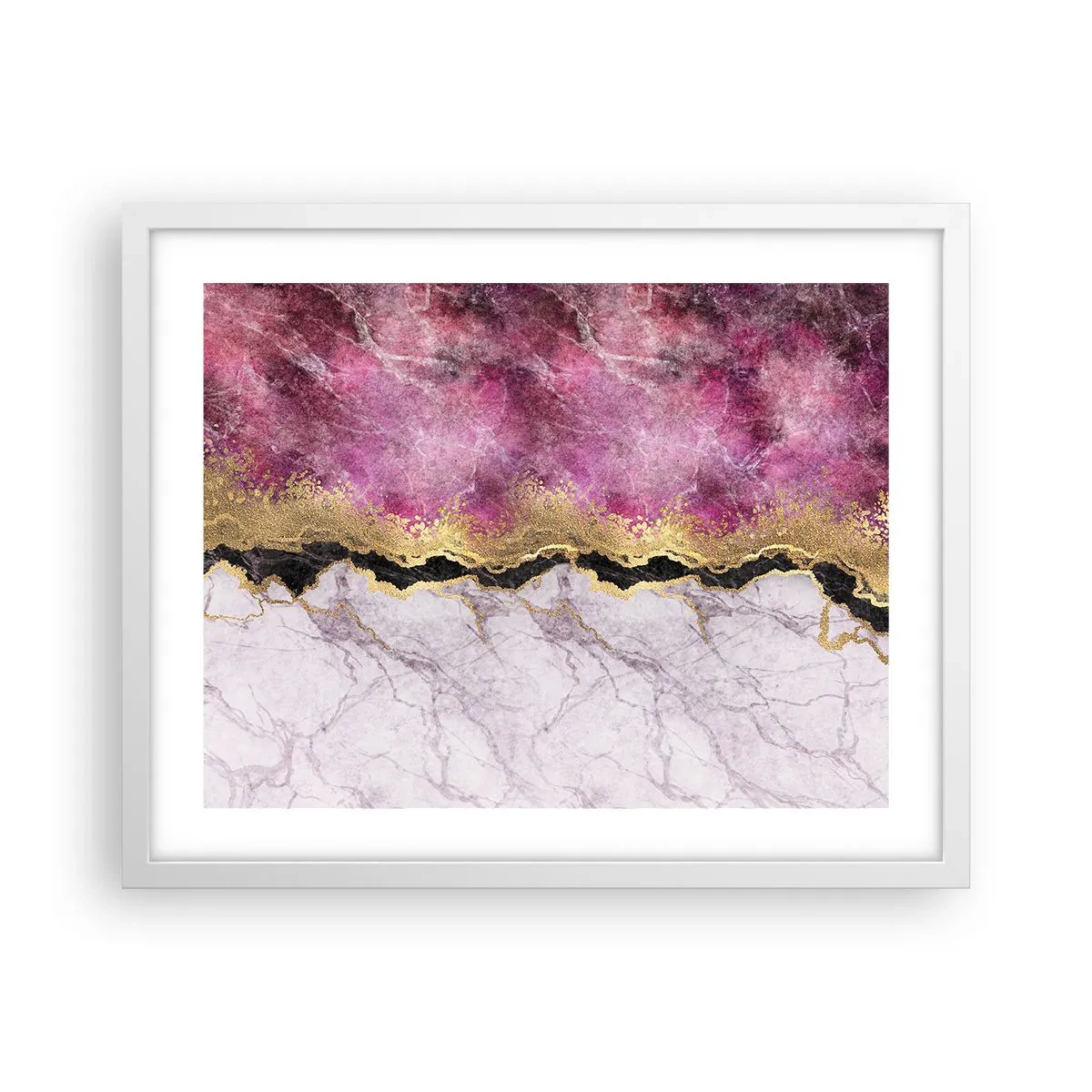 Poster in cornice bianca - Sul confine - 50x40 cm