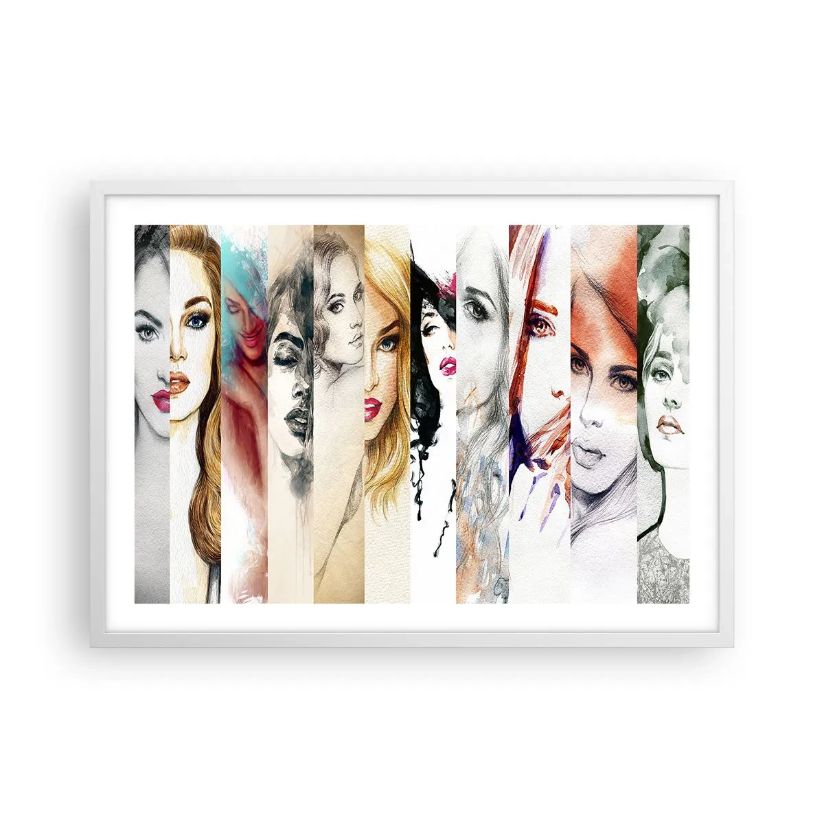 Poster in cornice bianca - E sei sempre tu - 70x50 cm