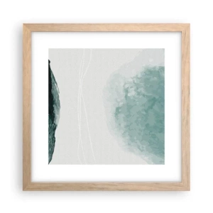 Poster in cornice rovere chiaro - Incontro con la nebbia - 30x30 cm