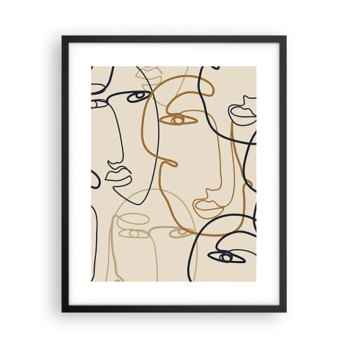 Poster in cornice nera - Ritratto multiplo - 40x50 cm