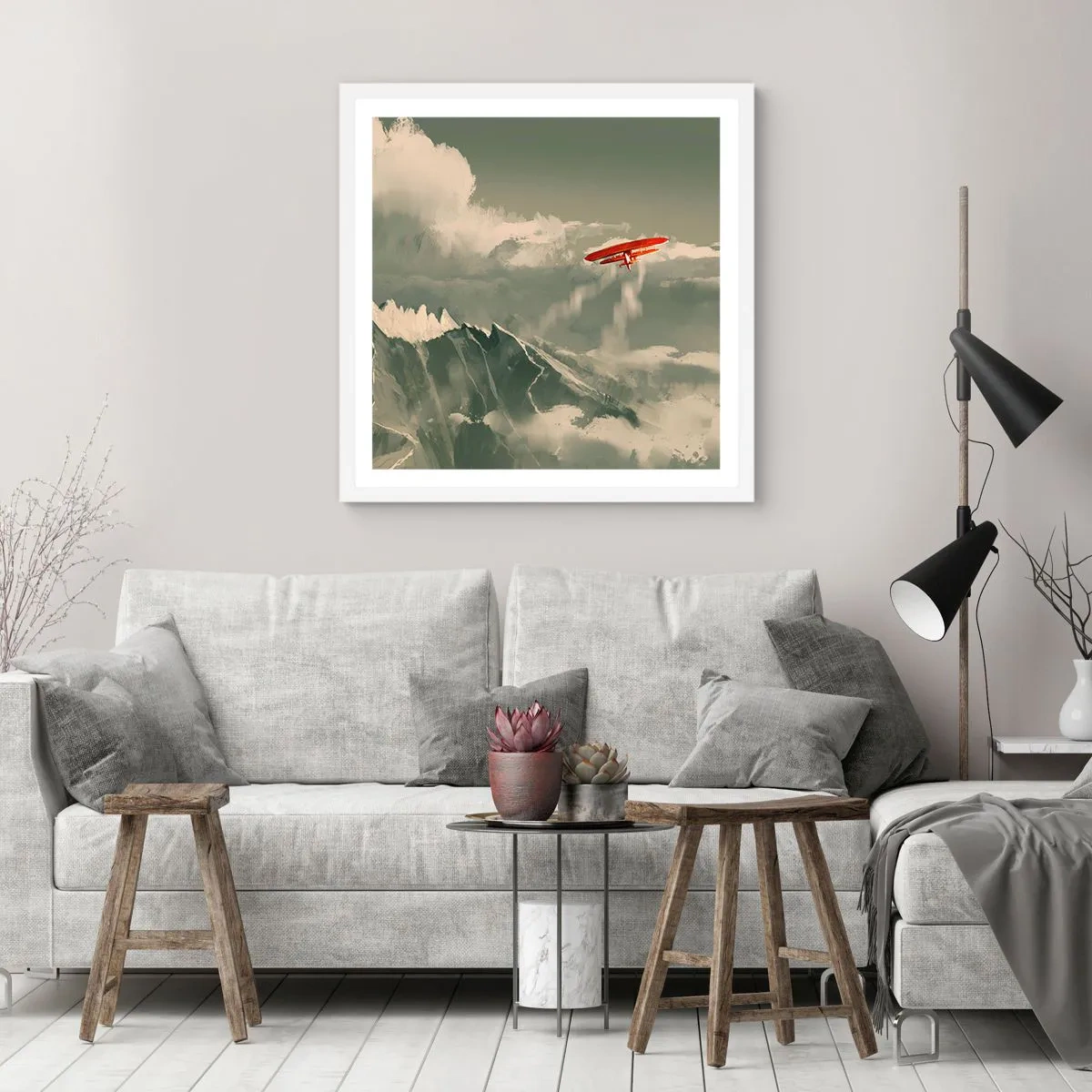 Poster in cornice bianca - Pioniere senza paura - 30x30 cm