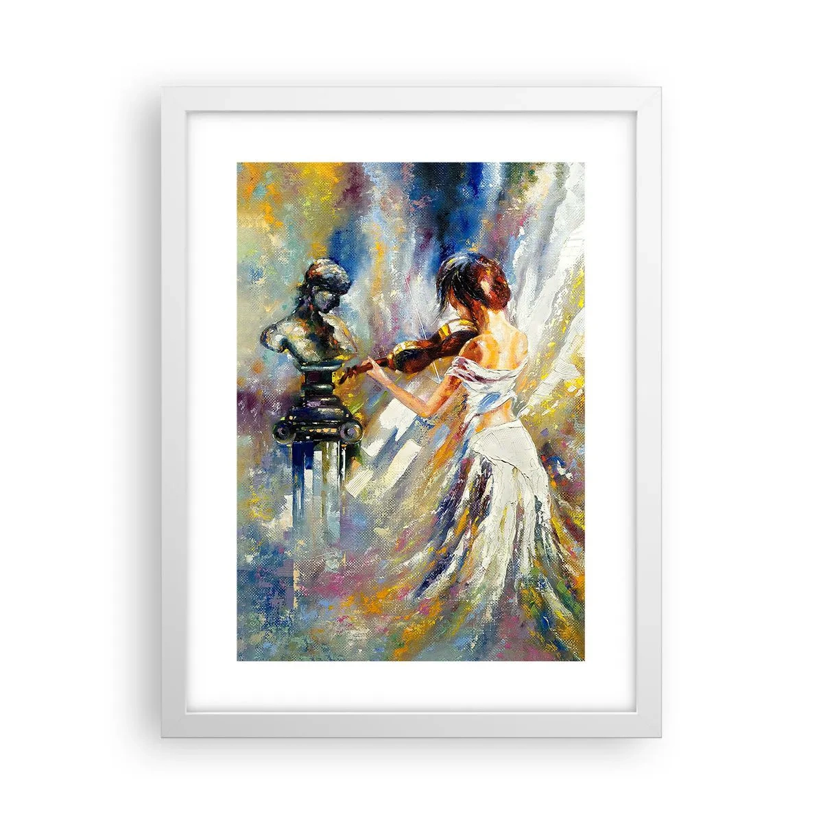 Poster in cornice bianca - Ravvivare con il sentimento - 30x40 cm