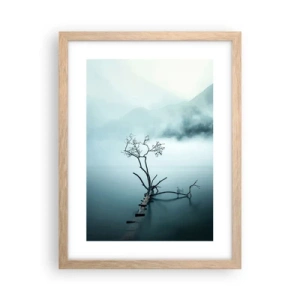 Poster in cornice rovere chiaro - Dall'acqua e dalla nebbia - 30x40 cm