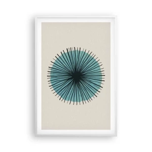 Poster in cornice bianca - Radiosamente nel blu - 61x91 cm