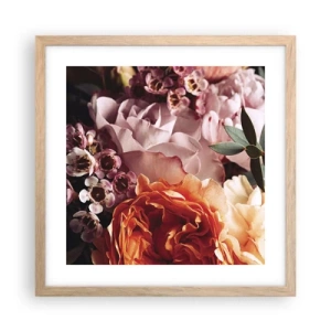 Poster in cornice rovere chiaro - Avvolti dalla bellezza - 40x40 cm