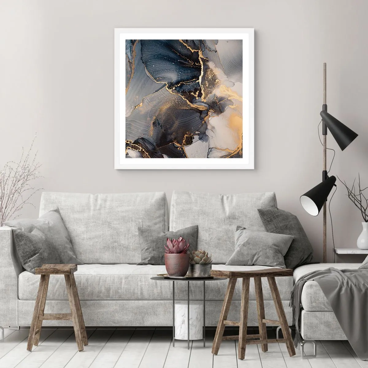 Poster in cornice bianca - Vita di pietra - 60x60 cm