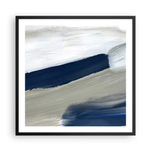 Poster in cornice nera - Incontro con il bianco - 60x60 cm