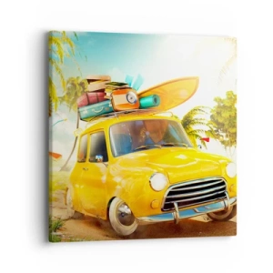 Quadro su tela - Stampe su Tela - Viaggio nel paese dei sorrisi - 40x40 cm