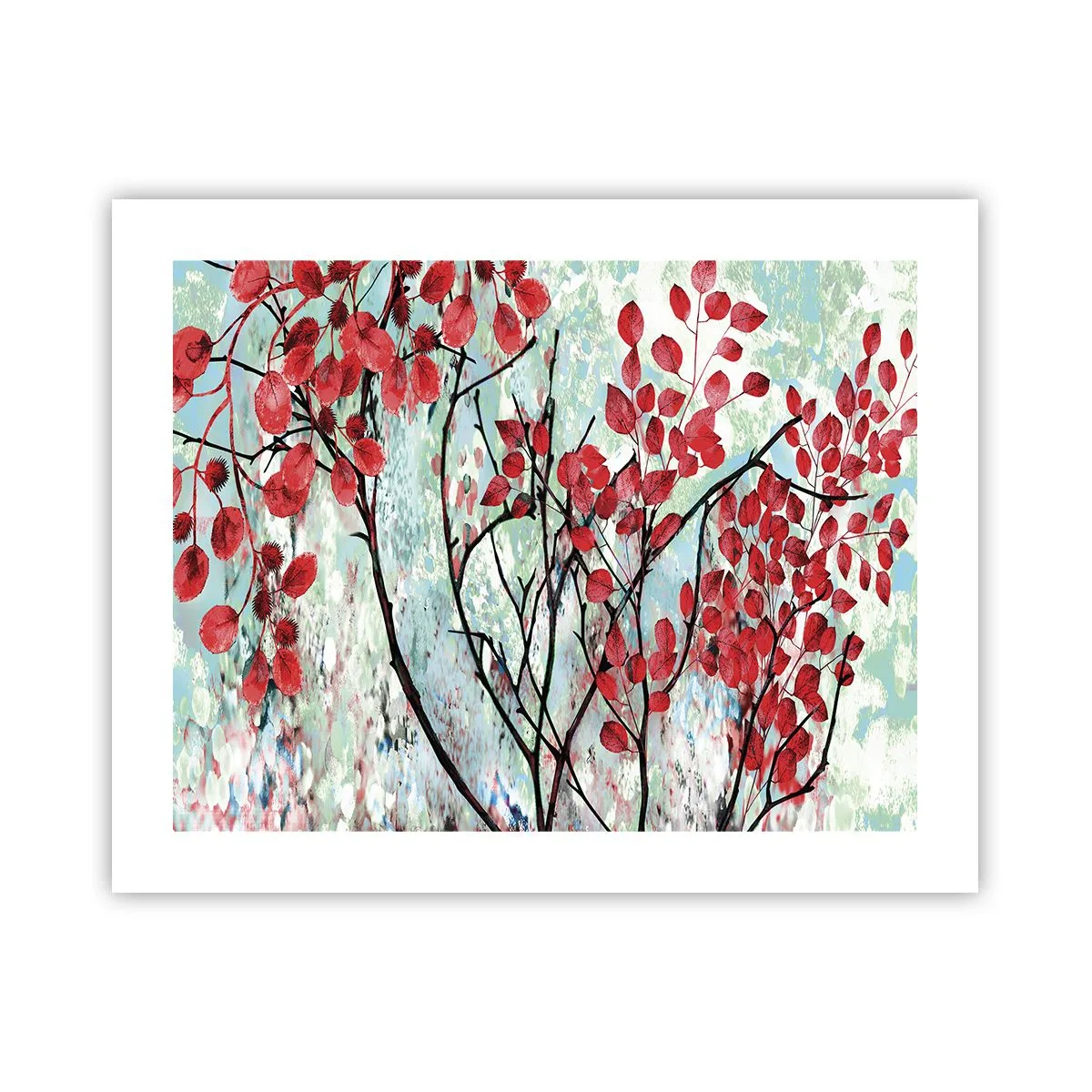 Poster - Albero in scarlatto - 50x40 cm