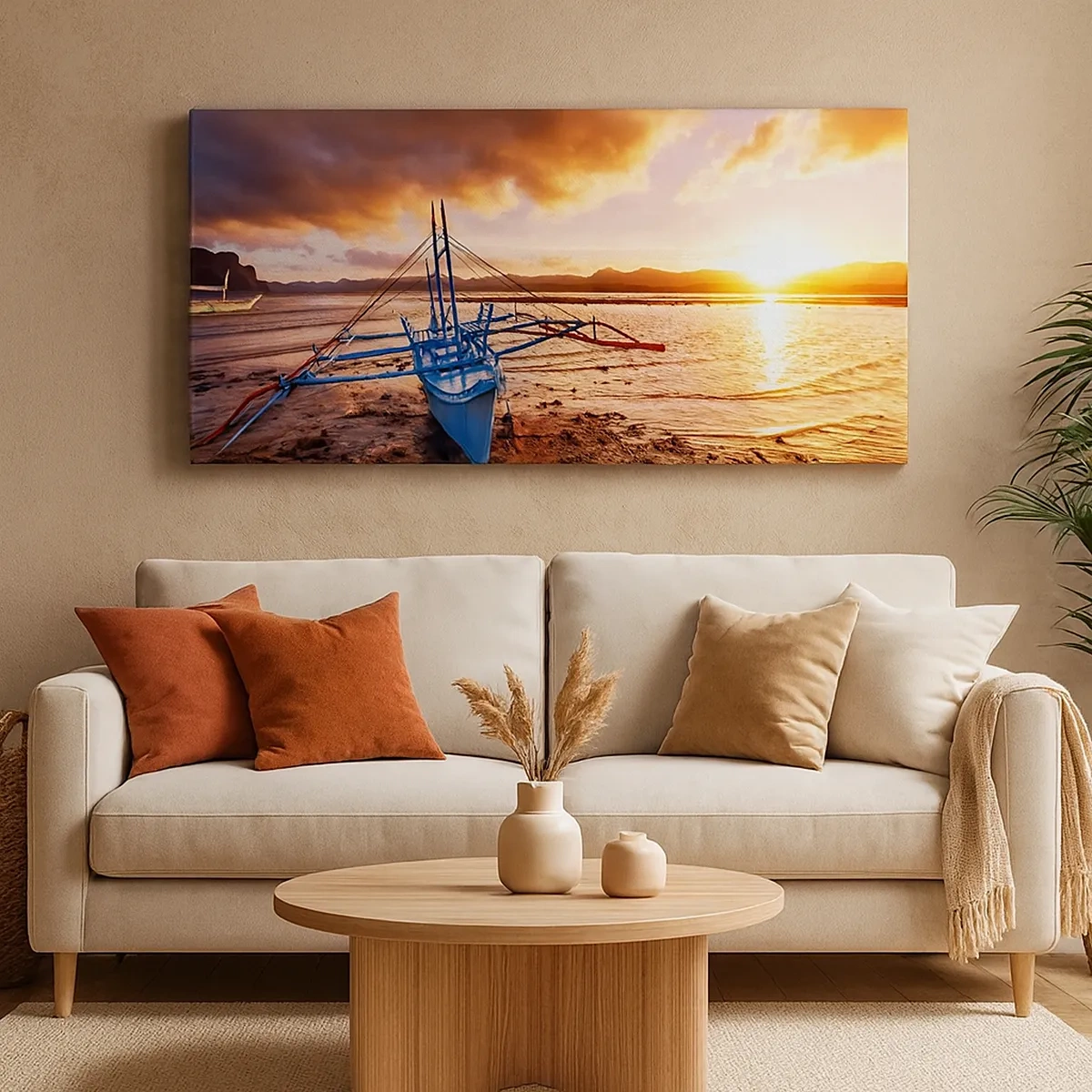 Quadro su tela - Stampe su Tela - Riposo sulla sabbia dopo l'intera giornata - 30x30 cm