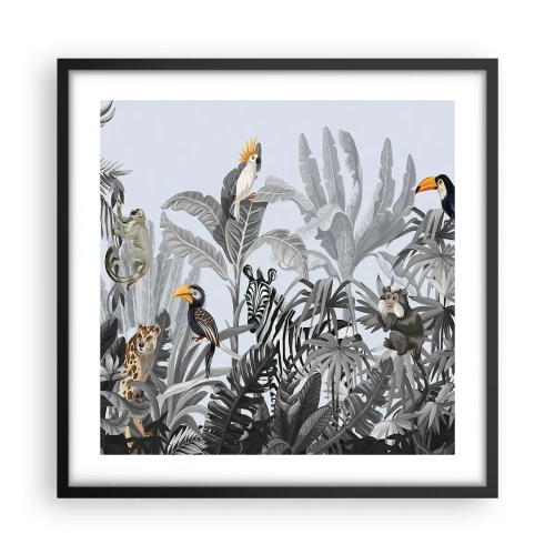 Poster in cornice nera - Favola africana - 50x50 cm
