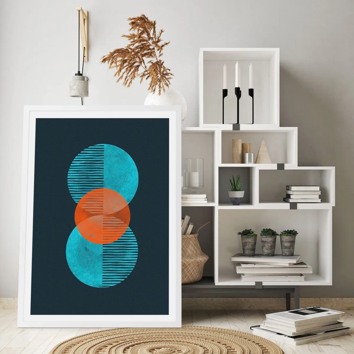 Poster in cornice bianca - Composizione simmetrica - 70x100 cm