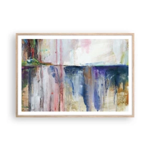 Poster in cornice rovere chiaro - Impressioni e suggestioni colorate - 100x70 cm
