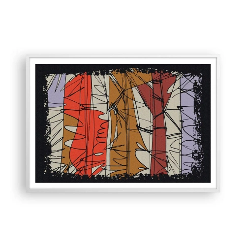 Poster in cornice bianca - Composizione spontanea - 100x70 cm