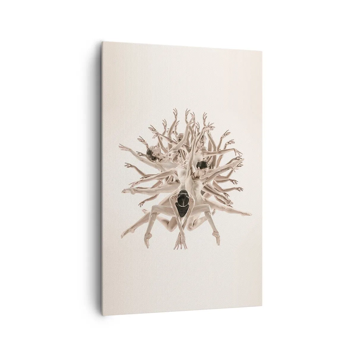 Quadro su tela - Stampe su Tela - Composizione astratta di ballerini in movimento - 80x120cm - Fiorendo nella danza - Decorazione murale moderna per soggiorno e camera da letto ARTTOR