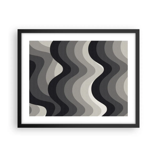 Poster in cornice nera - Un'onda dopo l'altra - 50x40 cm