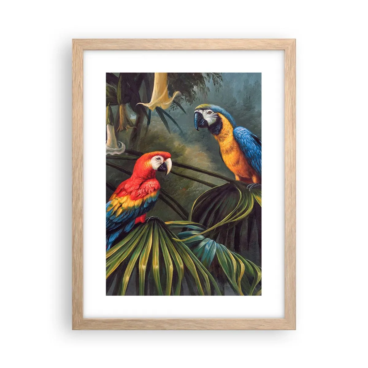 Poster in cornice rovere chiaro - Romanticità ai tropici - 30x40 cm