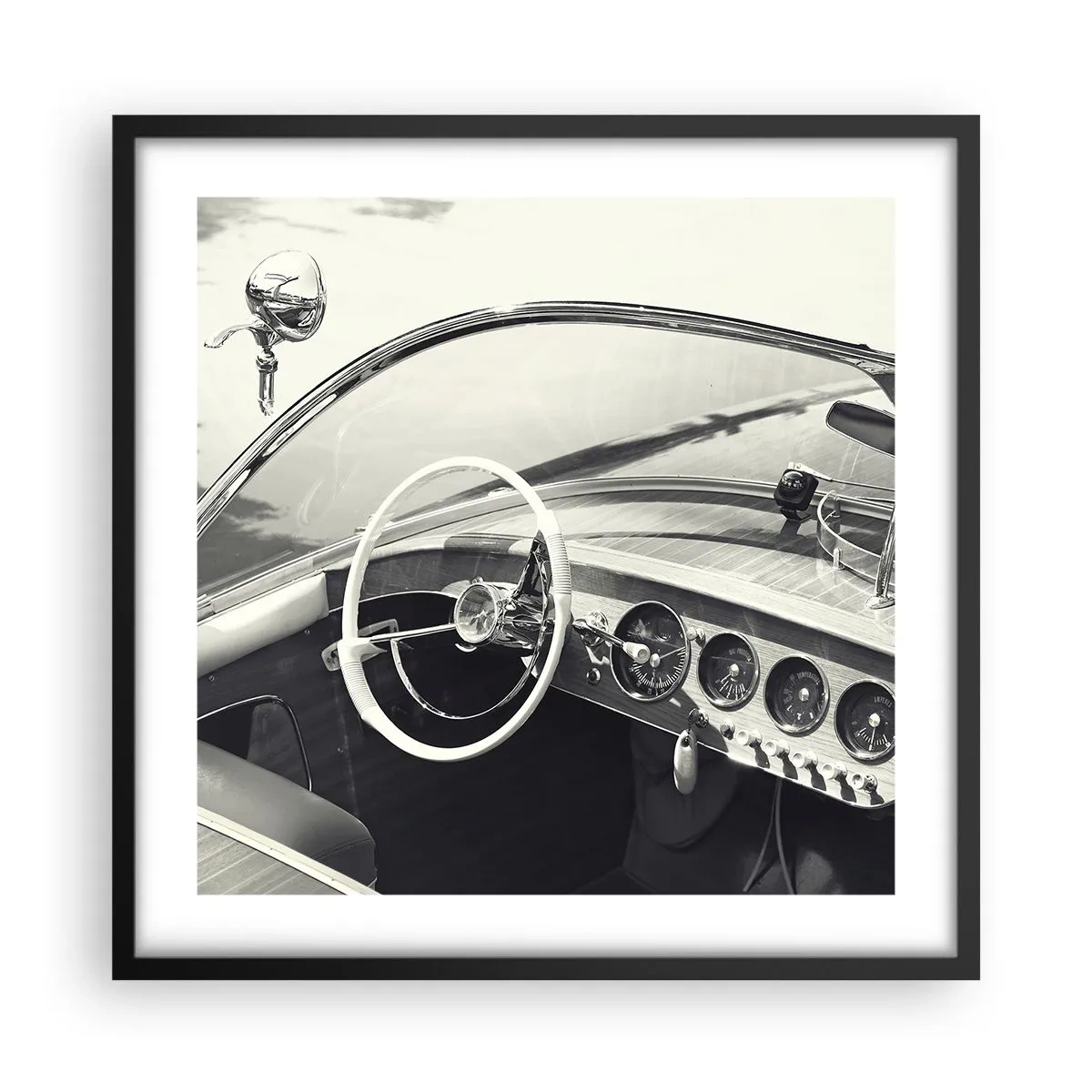 Poster in cornice nera - Il ricco e il povero - 50x50 cm