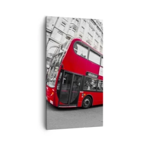 Quadro su tela - Stampe su Tela - Londra tradizionalmente: by bus - 45x80 cm