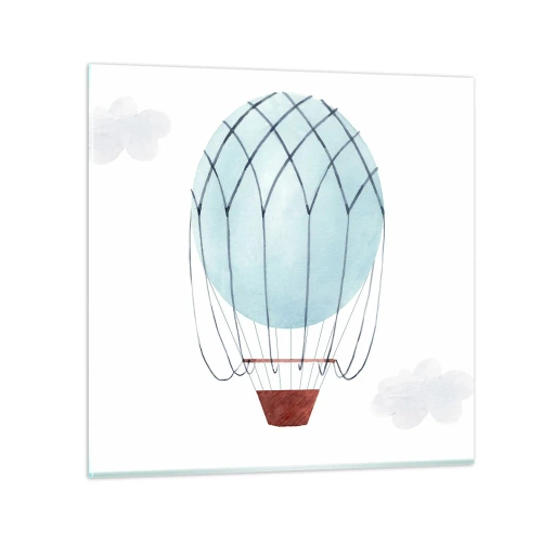 Quadro su vetro - In mezzo alle nuvole - 30x30 cm