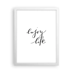 Poster in cornice bianca - Niente da aggiungere... - 30x40 cm