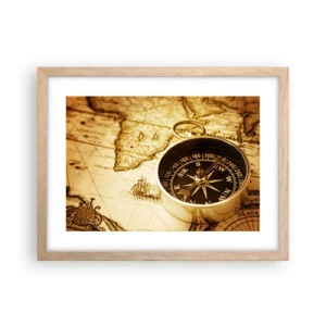 Poster in cornice rovere chiaro - A est o a ovest? - 40x30 cm