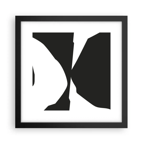 Poster in cornice nera - Positivo - negativo - 30x30 cm