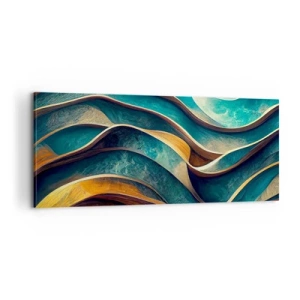 Quadro su tela - Stampe su Tela - I meandri del blu - 100x40 cm