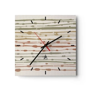 Orologio da parete - Orologio in Vetro - La notazione musicale dei colori - 40x40 cm