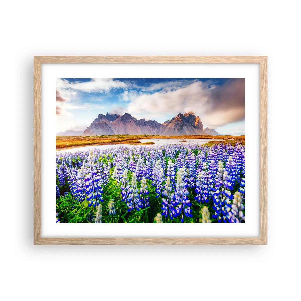 Poster in cornice rovere chiaro - Forza e asprezza accanto alla mitezza - 50x40 cm