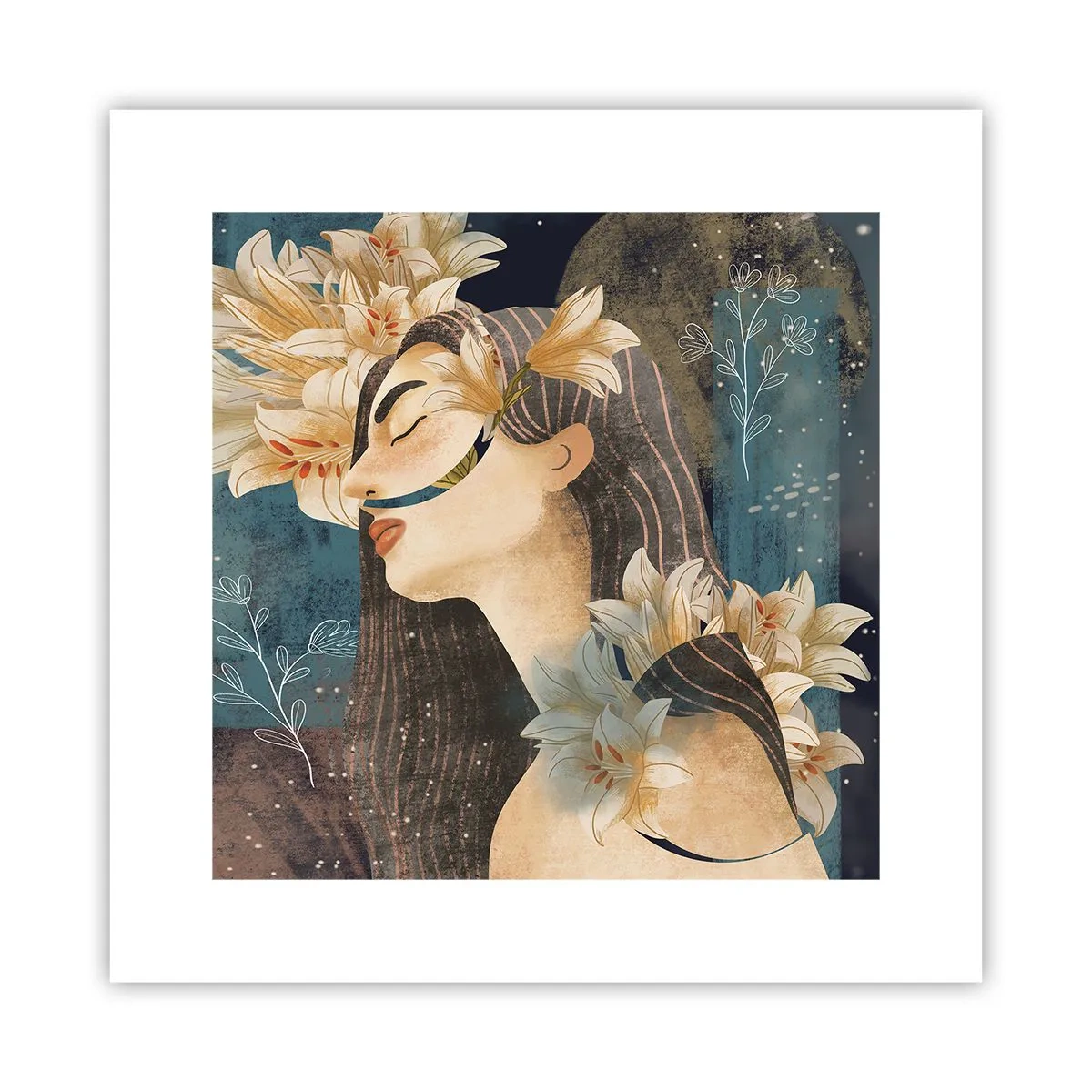 Poster - La favola della principessa con i gigli - 30x30 cm