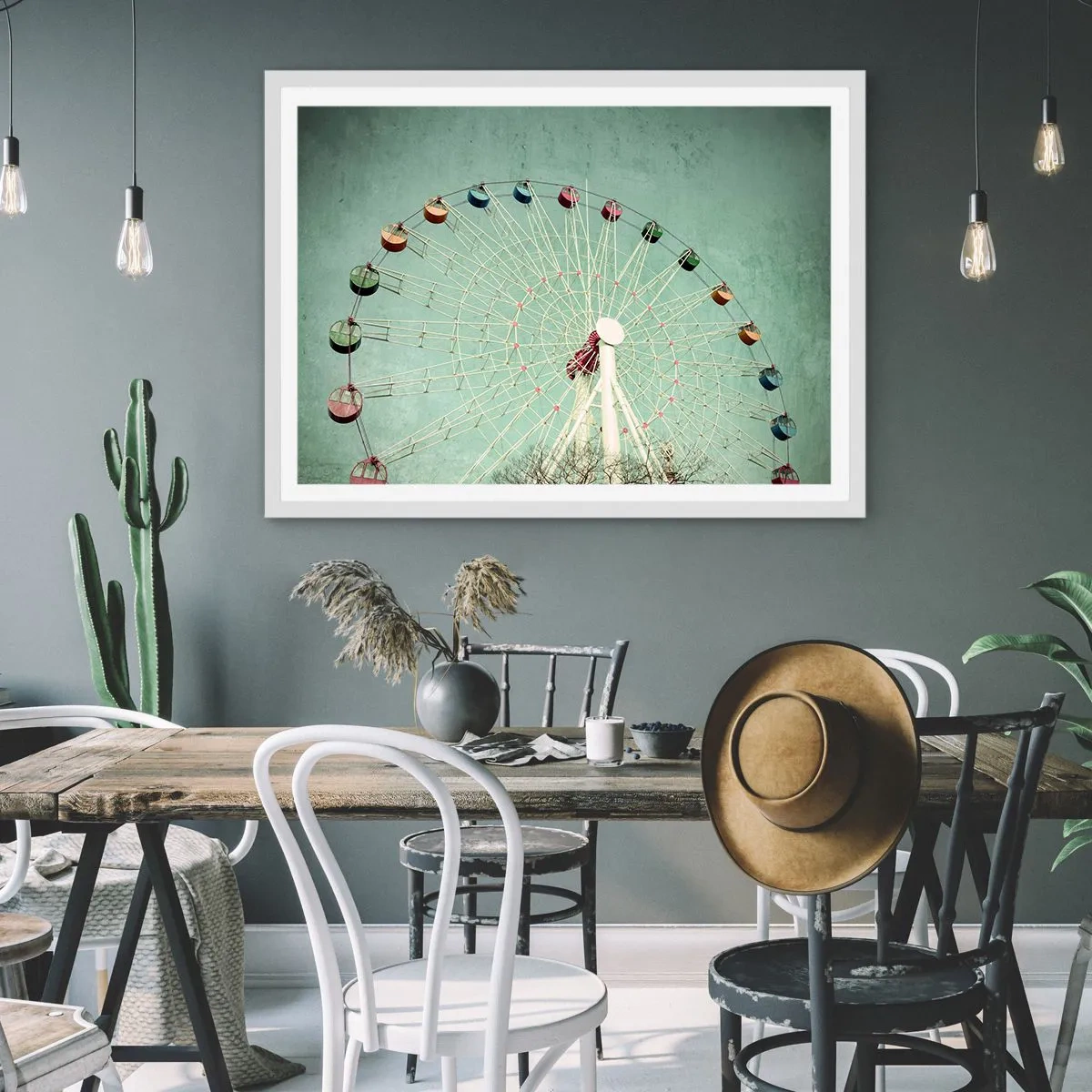 Poster in cornice bianca - Venite a divertirvi - 91x61 cm