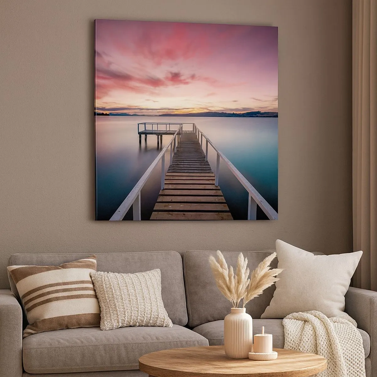 Quadro su tela - Stampe su Tela - La fiamma mite della sera - 30x30 cm