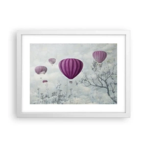 Poster in cornice bianca - Come navi nel cielo - 40x30 cm