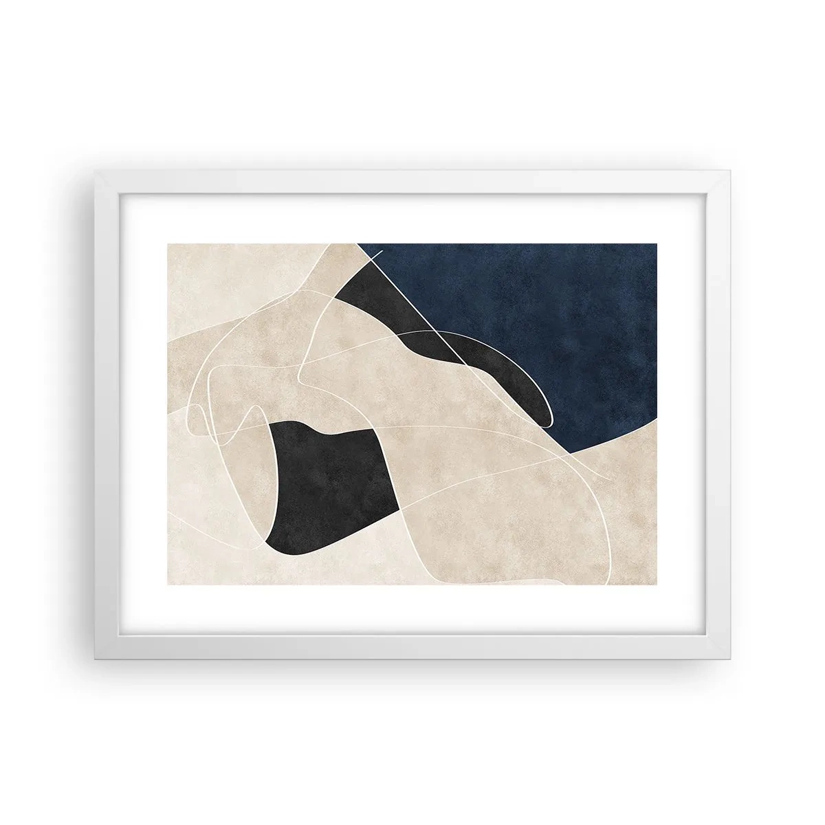 Poster in cornice bianca - Composizione astratta: il contrasto dei colori - 40x30 cm