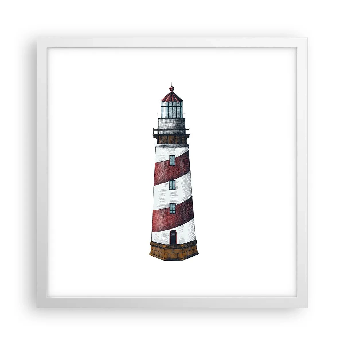 Poster in cornice bianca - Sempre di guardia - 40x40 cm