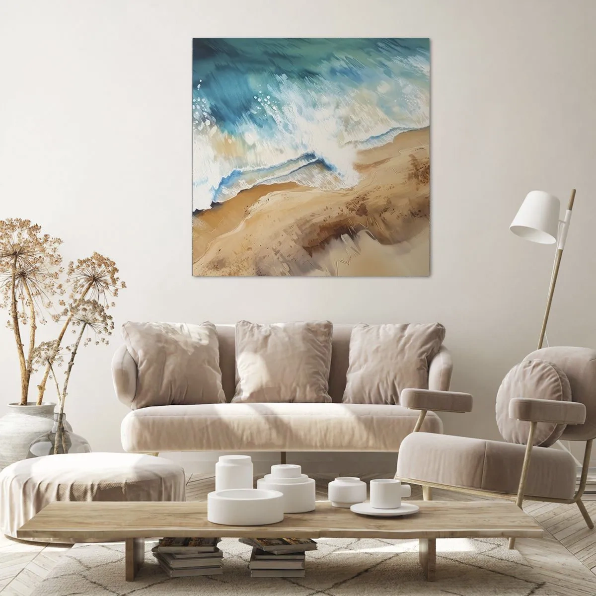 Quadro su tela - Stampe su Tela - L'onda che ritorna - 30x30 cm