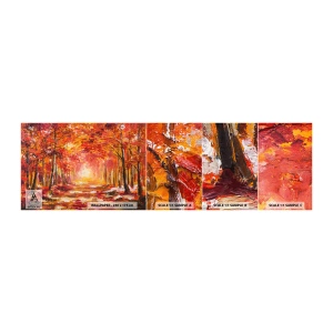 Campione Di Fotomurale Standard Eco - Foresta di rame - Autunno, Parco, Paesaggio - 100x30 cm